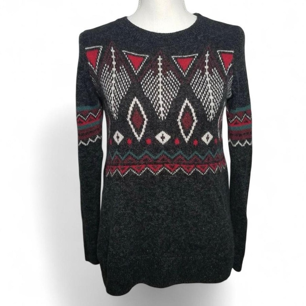 Hollister Co Fall Winter Pullover Long Sleeves Dark Gray Sweater Women's Size XS